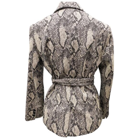 RACHEL ROY Snakeskin Print Tie Waist Blazer Jacket Women's Medium - Picture 3 of 5